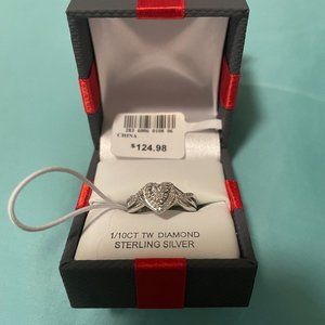 1/10 CTTW Diamond Ring Sterling Silver Size 7